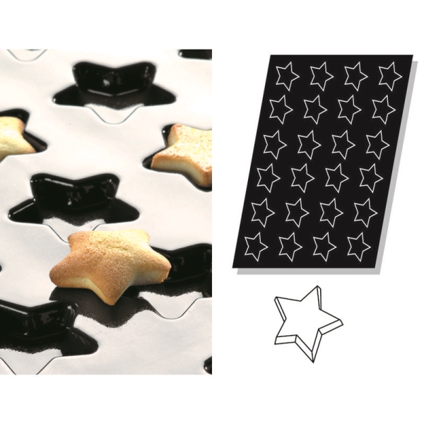 FLEXIPAN MOULD STARS 24PCS 47740 88