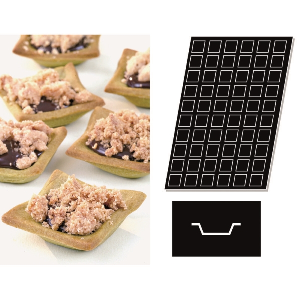 FLEXIPAN MOULD SQUARES 60PCS 47740109