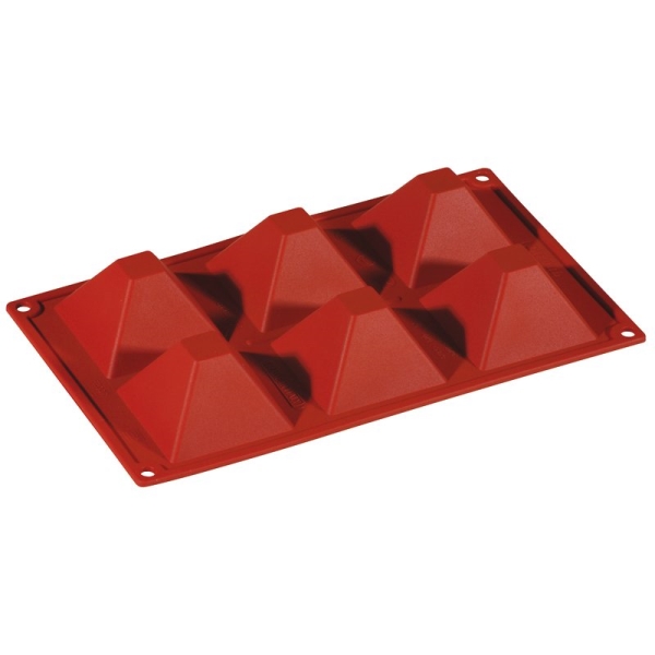 CAKE MOULD SILICONE PYRAMID 6PCS 47742 07