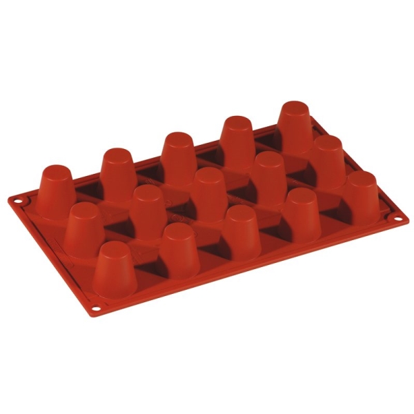 CAKE MOULD SILICONE SMALL BABA 15PCS 47742 31