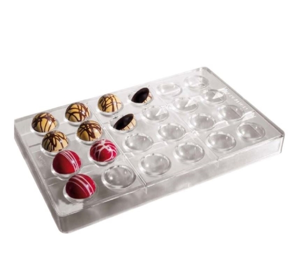 CHOCOLATE MOULD PC SPHERE 3CM 24PCS 47860 76