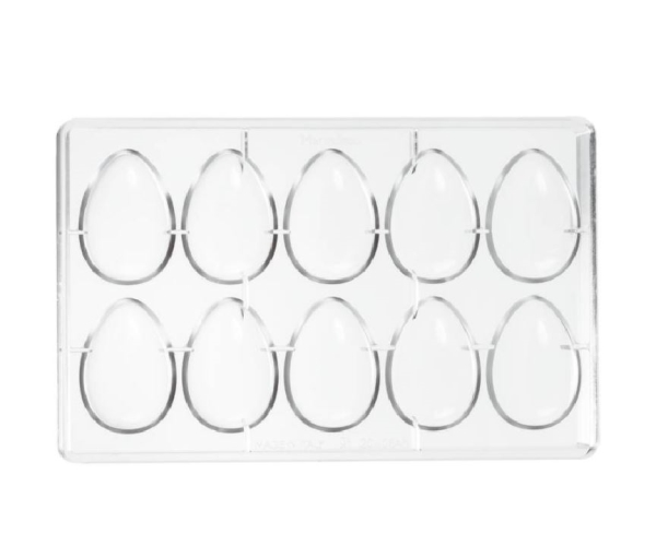 CHOCOLATE MOULD PC HALF EGG 25GR 10PCS 47862 80