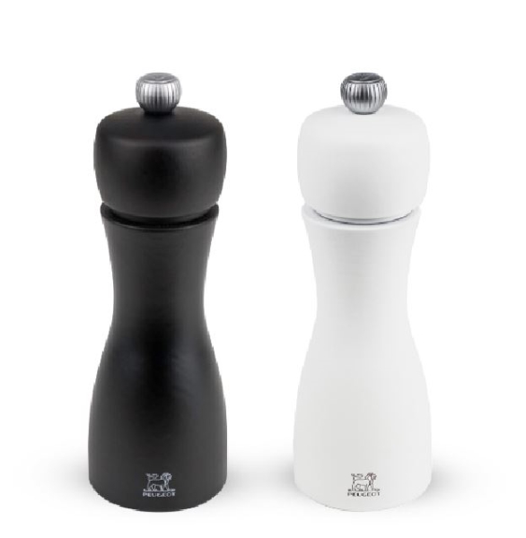 SALT AND PEPPER GRINDER BLACK WHITE 15CM 2 24260