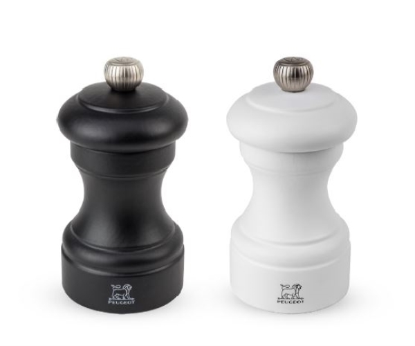 SALT AND PEPPER GRINDER BLACK WHITE 10CM 2 24291