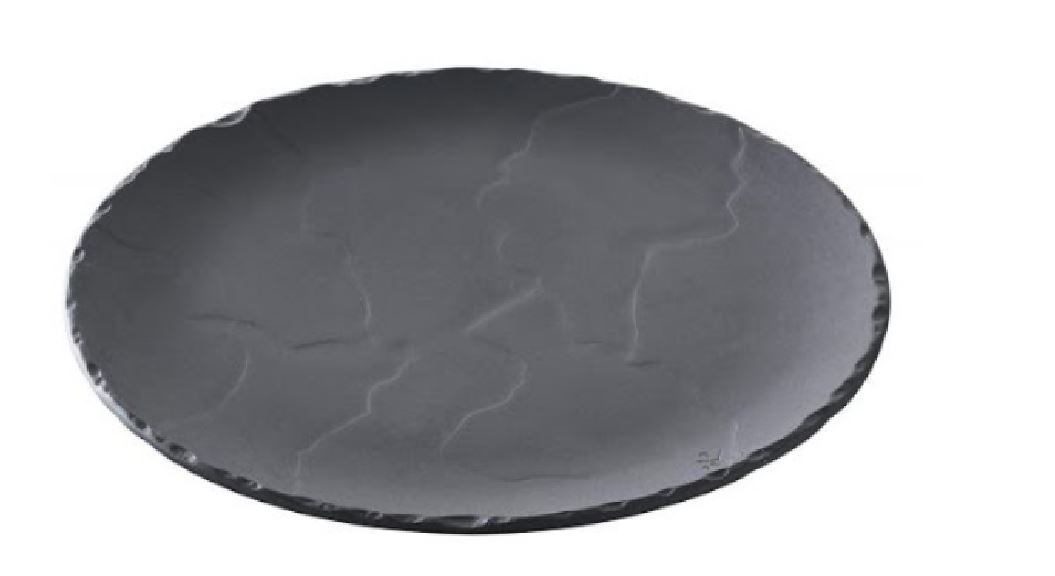 FLAT PLATE ROUND BASALT 26.8CM 646193