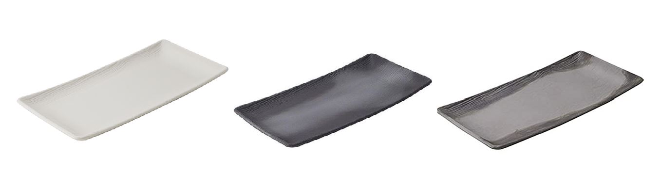 PLATE RECTANGULAR ARBORESCENCE GREY 30CM 648336