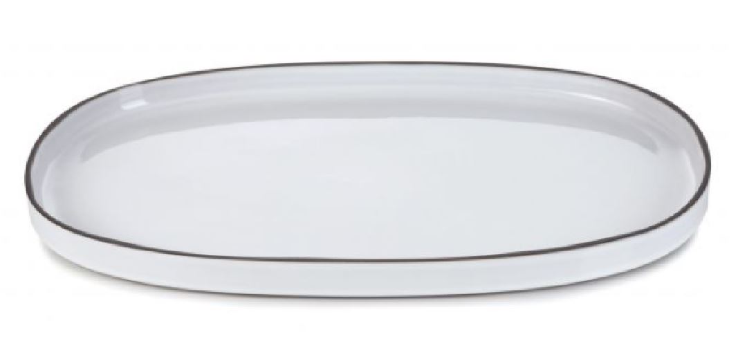 OVAL PLATE CARACTERE WHITE 46.5CM 652864