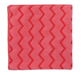 CLEANING RAG MICROFIBER RED 12PCS 