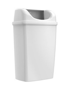 DUSTBIN 25LT WALL MOUNTED WHITE